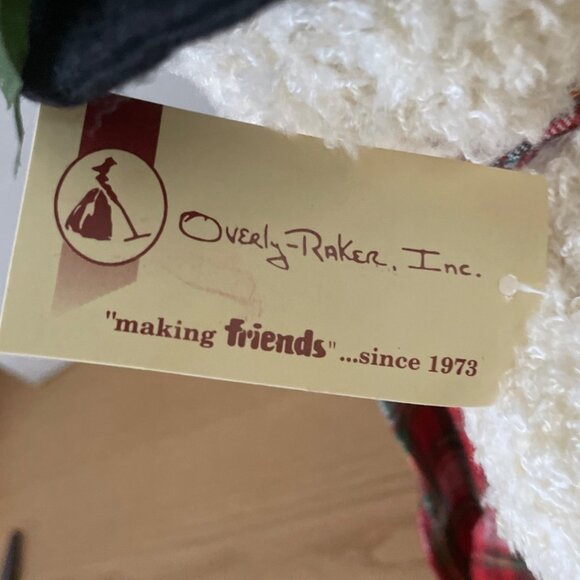 Overly-Raker Cole The Snowman Plush Designer Artisan w Hat Scarf Bell Shoes 1998 - Picture 8 of 10